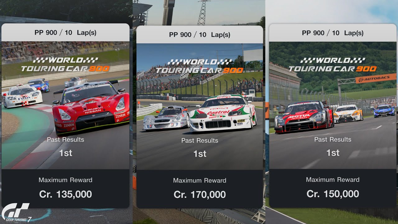 Gran Turismo 7 | WTC 900 All Events Difficult Hard & Reward Ticket 5 Stars - 919 & RS 5 DTM [4KPS5]