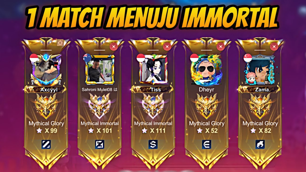 1 Match Menuju Immortal Bersama Full GOD Meta Ciki Terbaru ?!