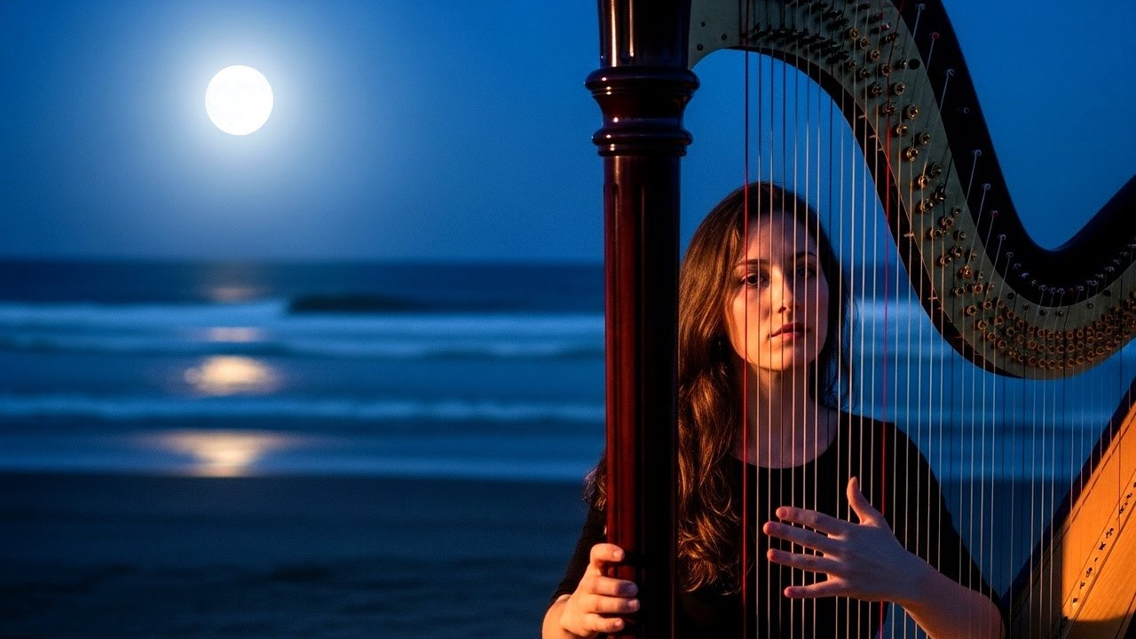 Arpa para Aliviar el Estrés 😌 Música Serena para Relajación Profunda