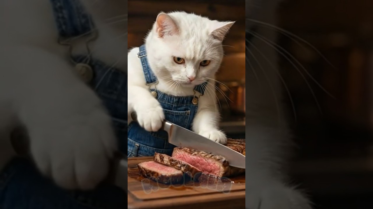How to Cook Perfect Ribeye Steak in Cast Iron 🥩 (Cat Chef ASMR)