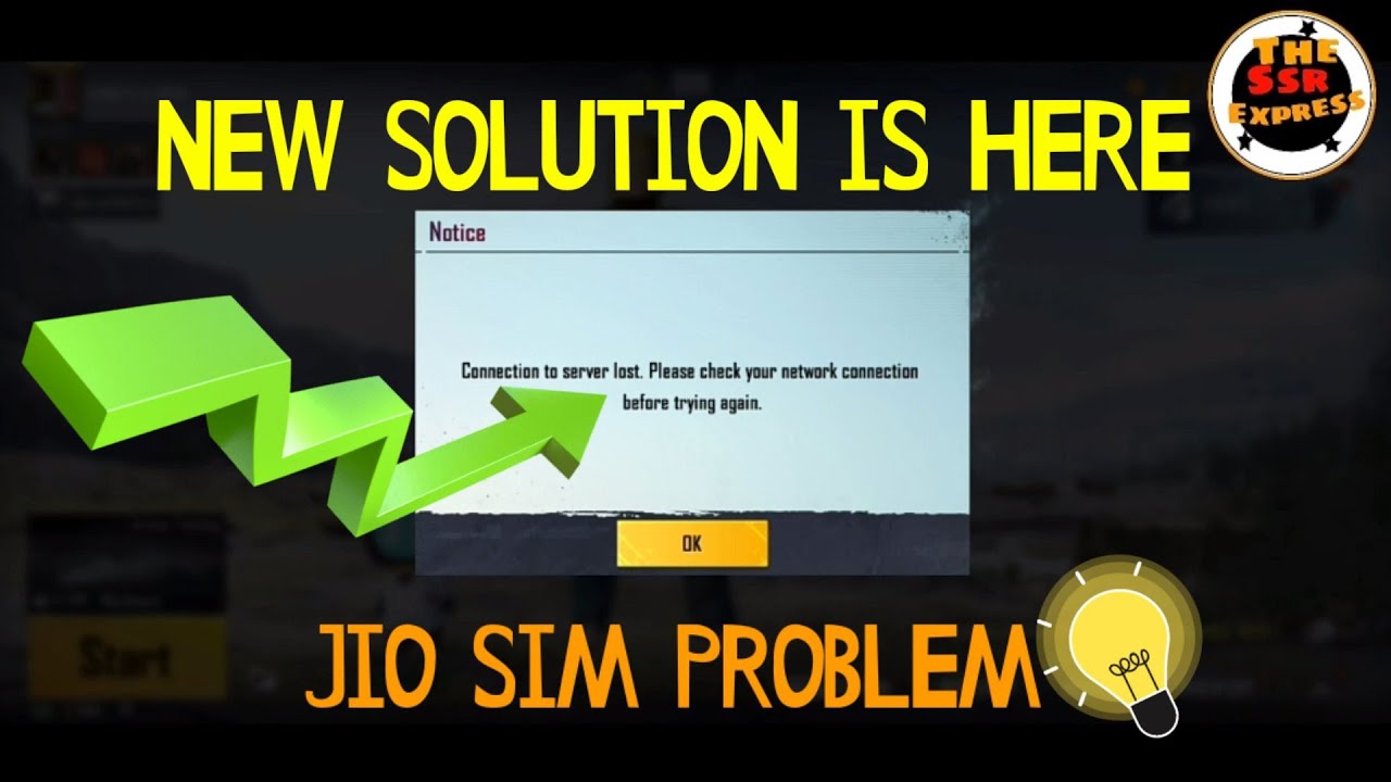CONNECTION TO SERVER LOST || NOT ENTERING IN GAME || NEW PROBLEM IN BGMI || 100% SOLUTION