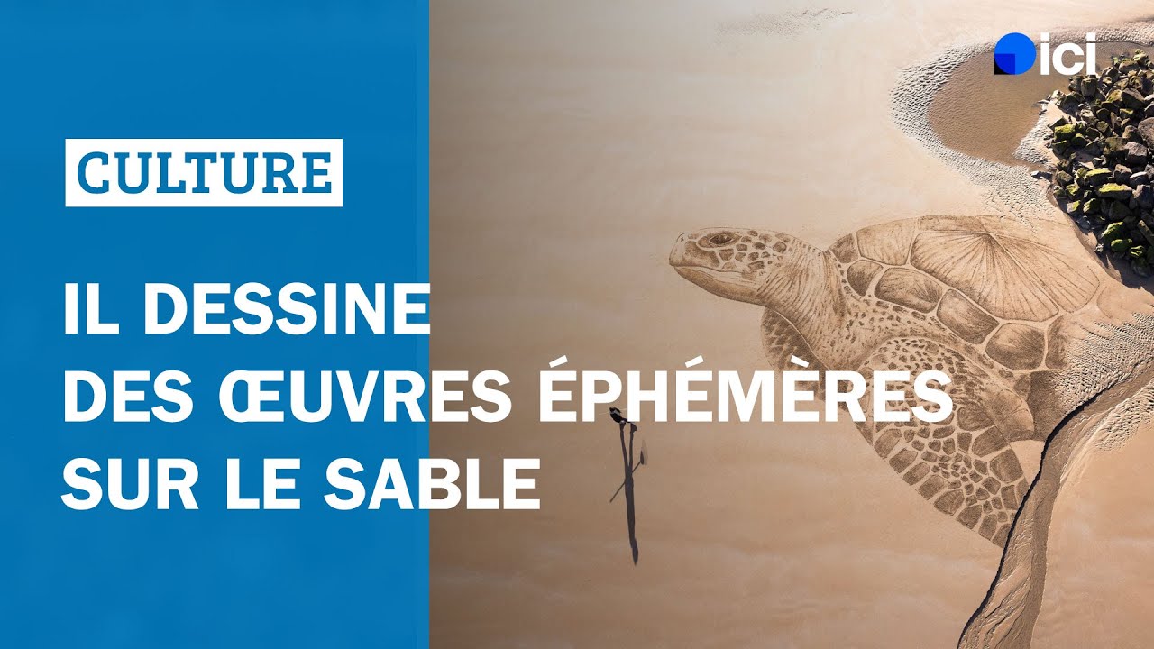 Il dessine des œuvres réalistes éphémères sur le sable