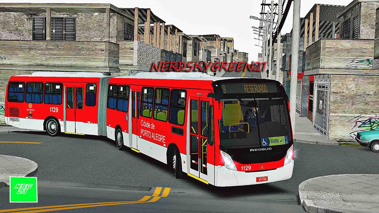 [OMSI 2] Neobus Mega Plus articulado mb O-500MA Bluetec 5 AC Padrão Porto Alegre +G27 | MOD VAZADO