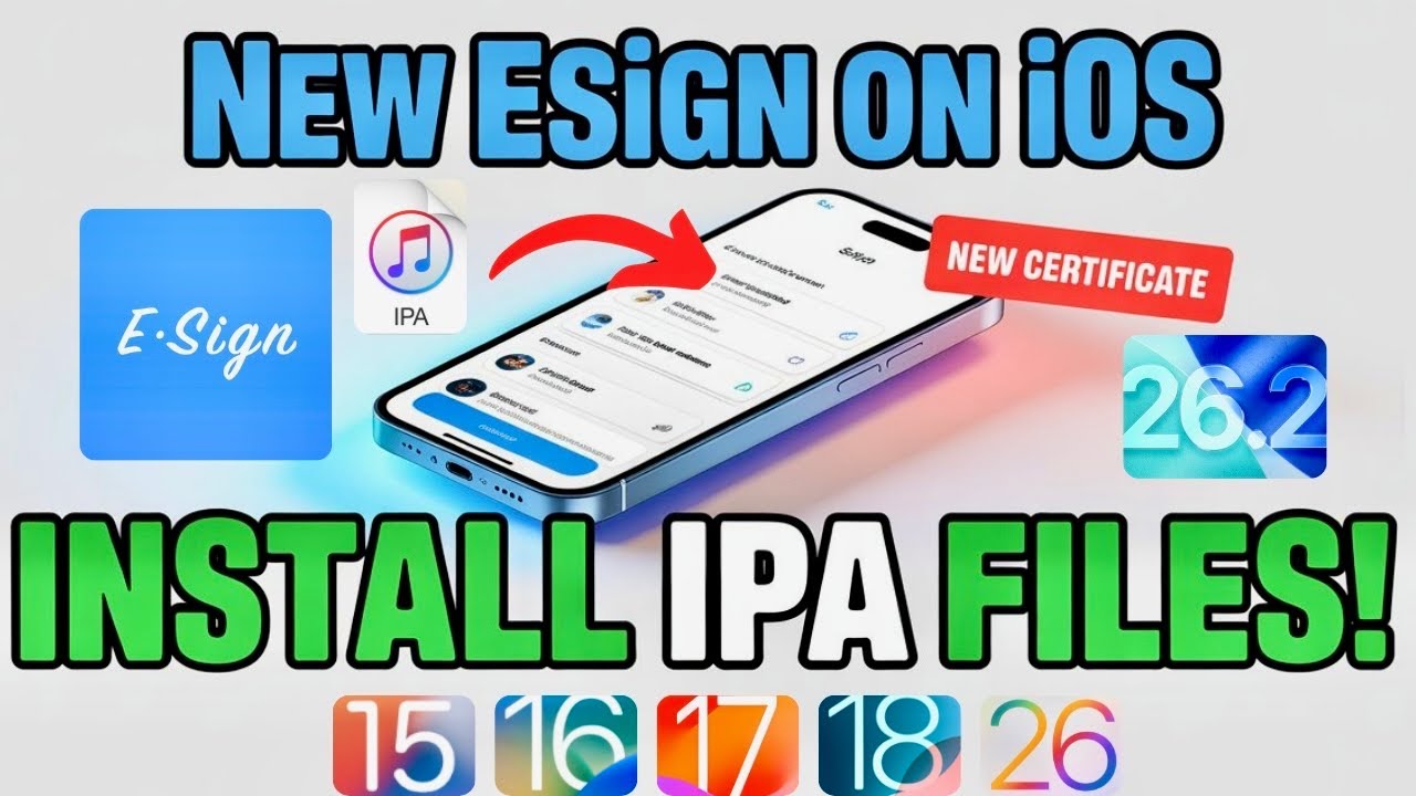НОВИНКА! Установка ESign на iOS | Установка IPA-файлов на iPhone и iPad (без ПК) iOS 15 - iOS 26.2