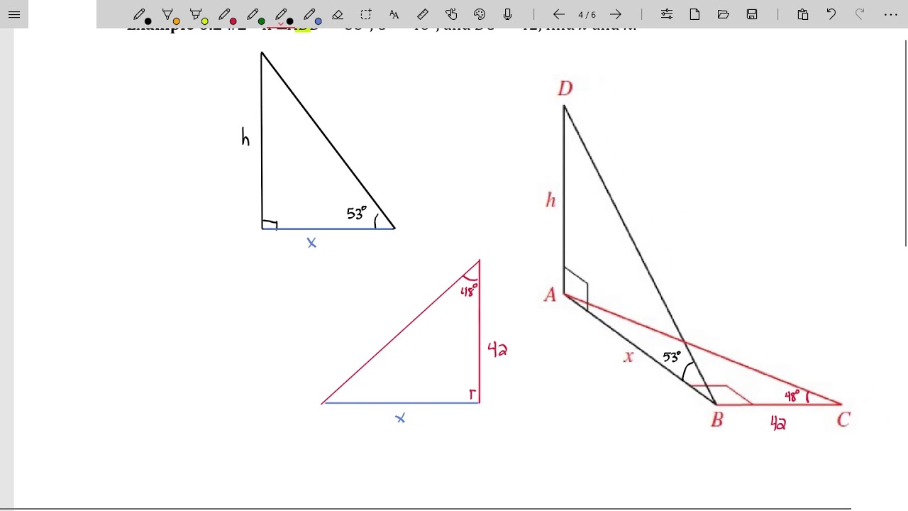 Trigonometry of Right Triangles - Review of Trigonometric Functions - A Right Triangle Approach