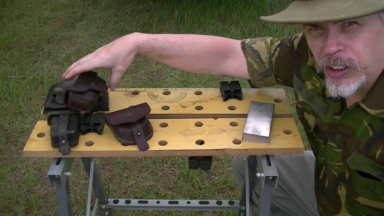 The Percussion Revolver..Leather Ammo Pouch