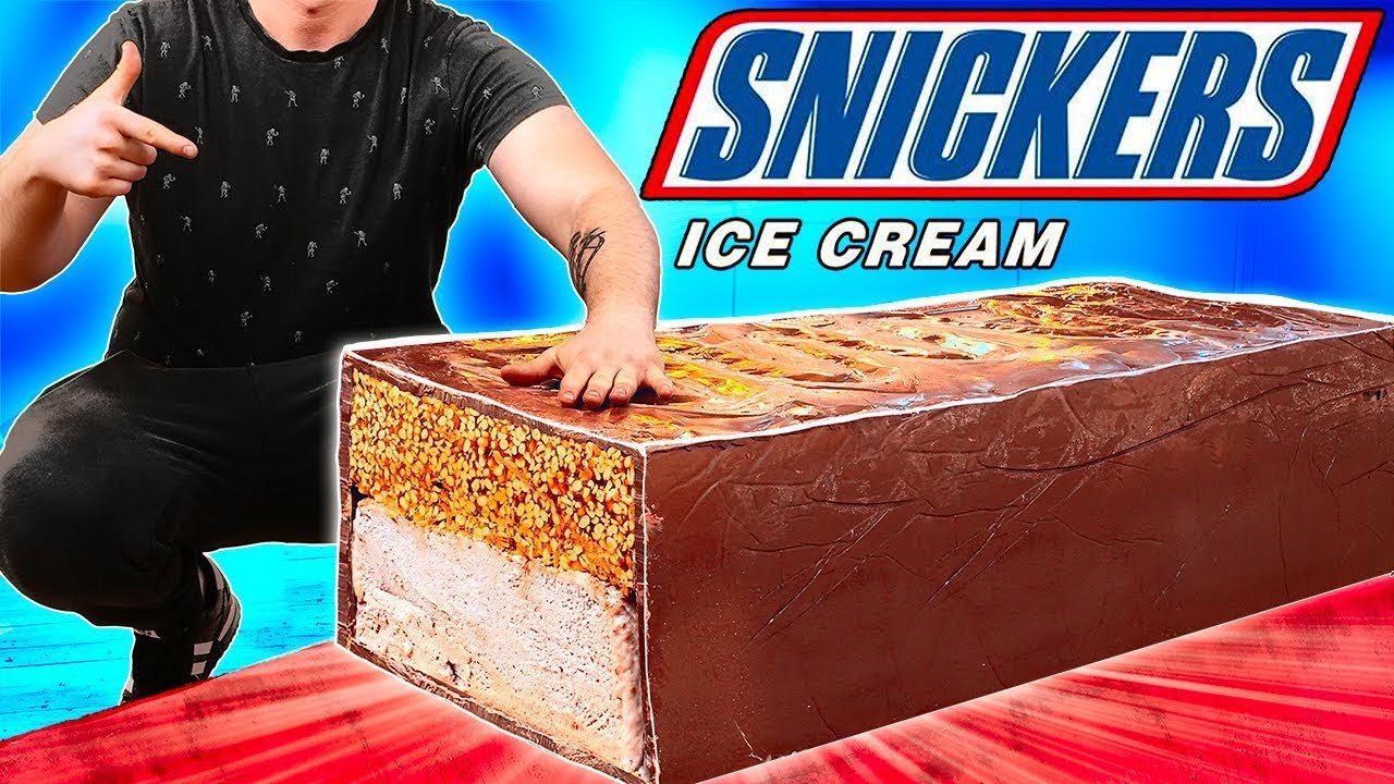 SNICKERS Helado Gigante | Cómo hacer el SNICKERS Helado de bricolaje más grande del mundo por VANZAI