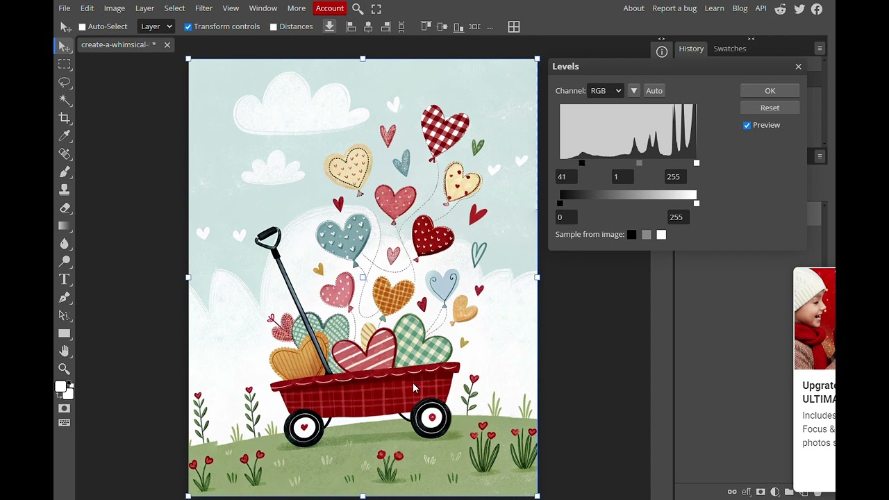 Adjusting Image Ratio To Fit A2 Topper Template Using PhotoPea