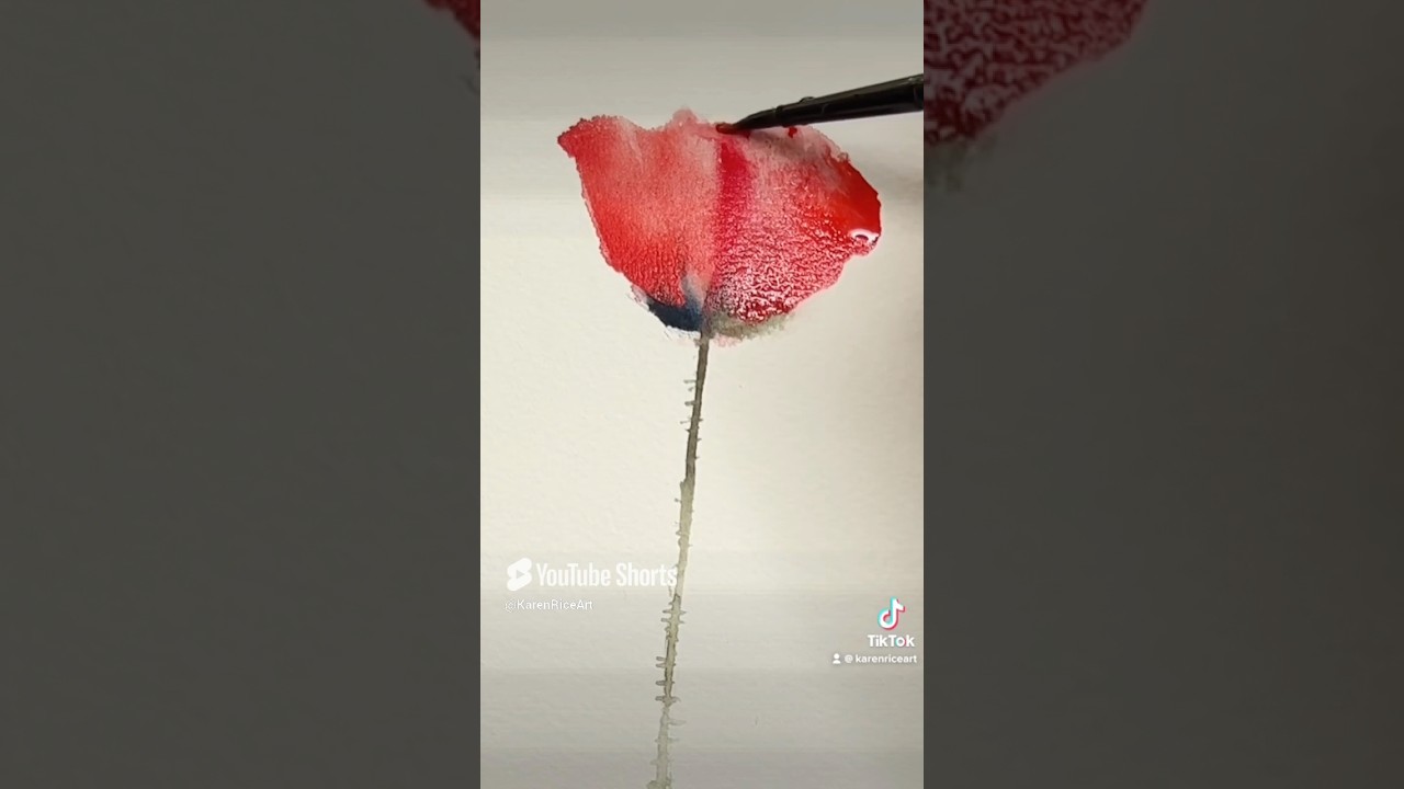 Get started in Watercolour TRY painting these Simple Poppies #Watercolour #Watercolour flowers