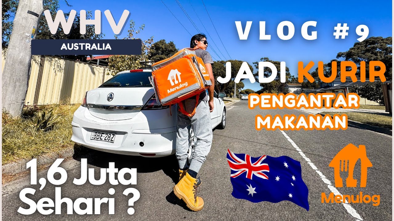 1,6 juta Sehari Jadi Kurir Pengantar Makanan WHV di Australia ? VLOG #9