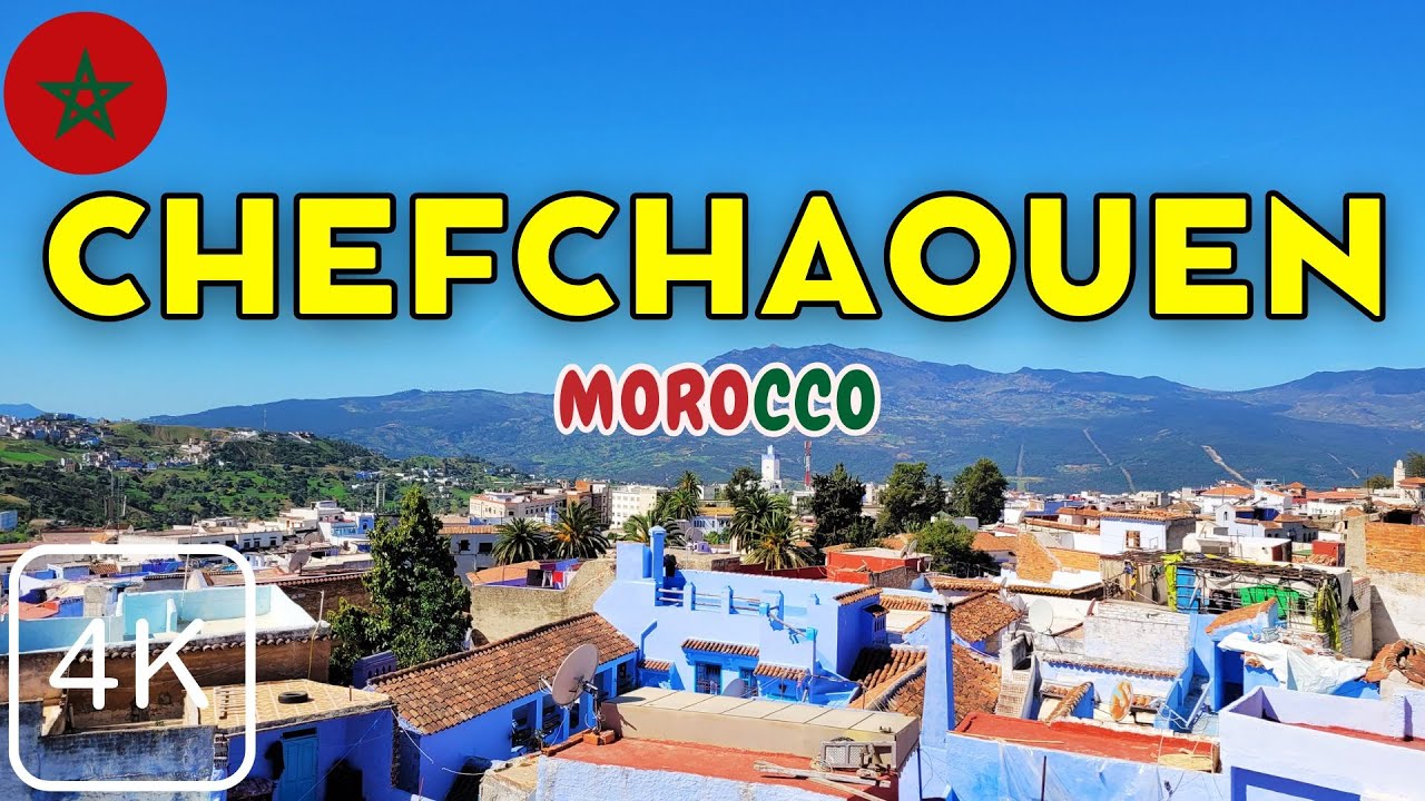 ШЕШАУЭН, Марокко 🇲🇦 Пешеходная экскурсия в 4K | Голубой город 4K UHD