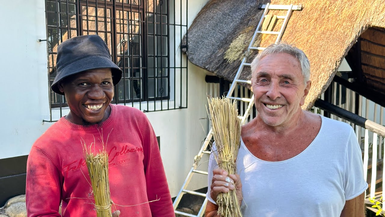 Episode 127 - Storm damaged thatch repair completed 🛖🙏