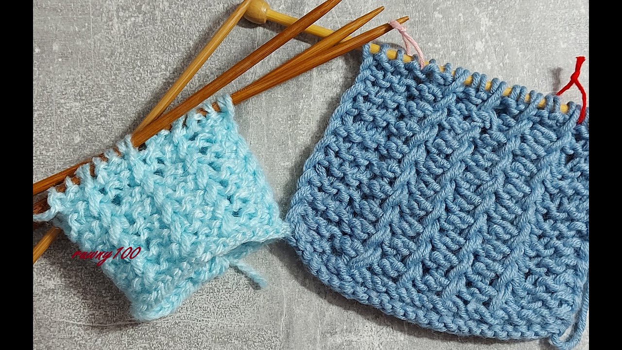 795**Bündchenmuster in Reihen oder Runden zum Stricken**Zwei Beispiele.**Tutorial** Handarbeit