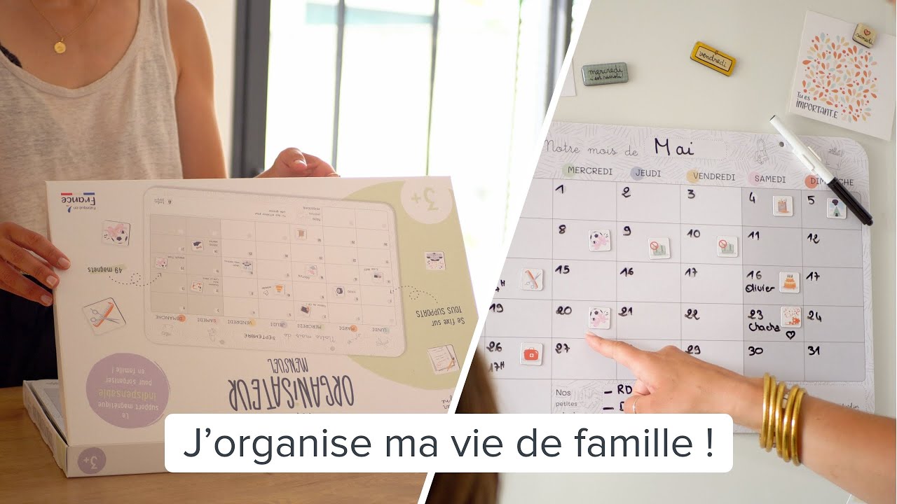 L'organisateur familial mensuel - visualiser l'emploi du temps de la famille - L'Atelier Gigogne