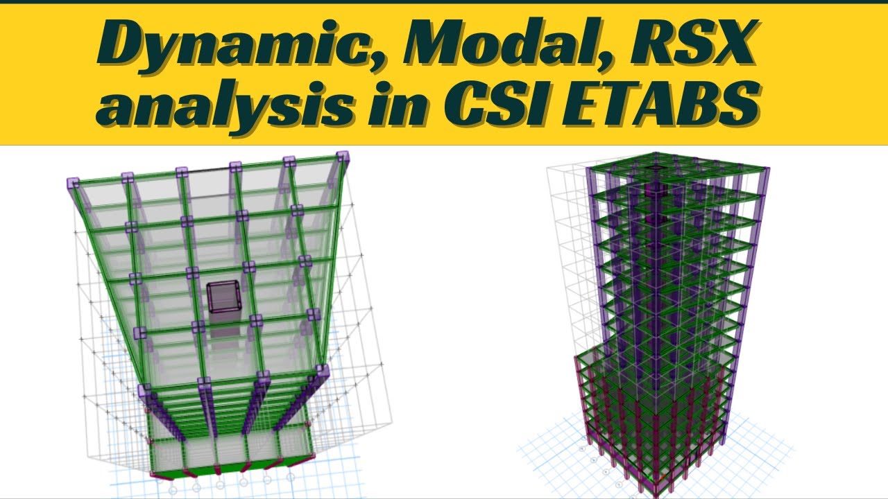 Response spectrum analysis /dynamic analysis modal analysis/ on ETABS software high rise building