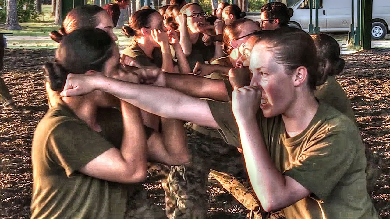 Women Marine Recruits Martial Arts Training