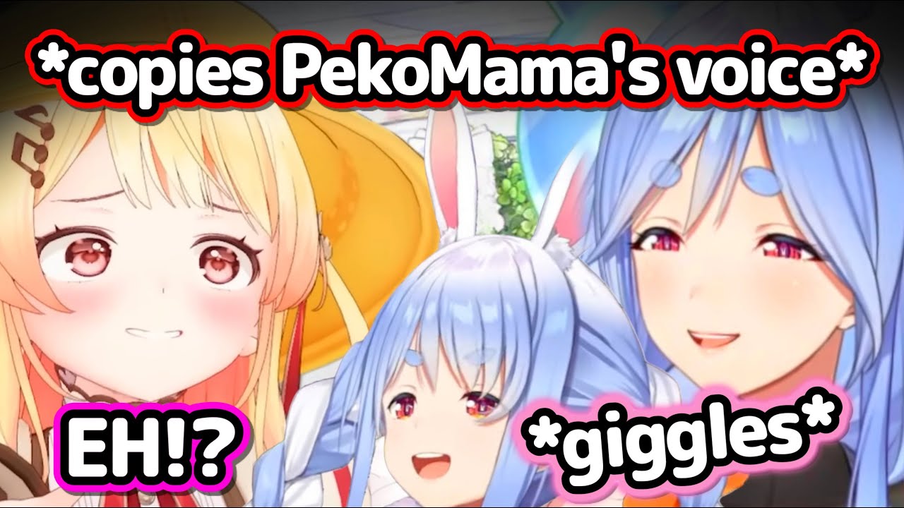 PekoMama Can't Stop Giggling When Pekora Copies Her Voice to Trick Kanade【Hololive】
