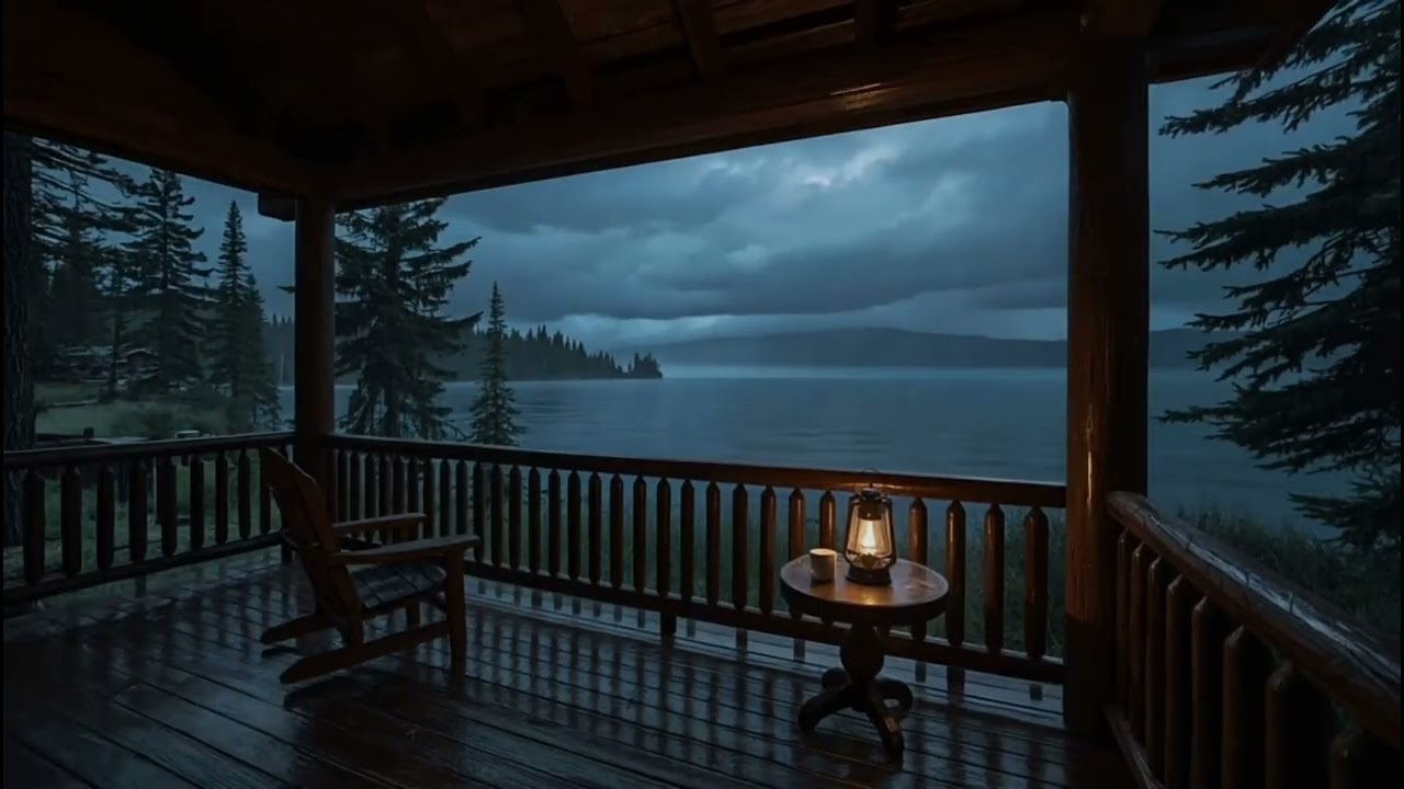 Relaxing Rain Sounds for Focus 🌧️ Calm Lake Rain Ambience for Studying, Work & Relaxation