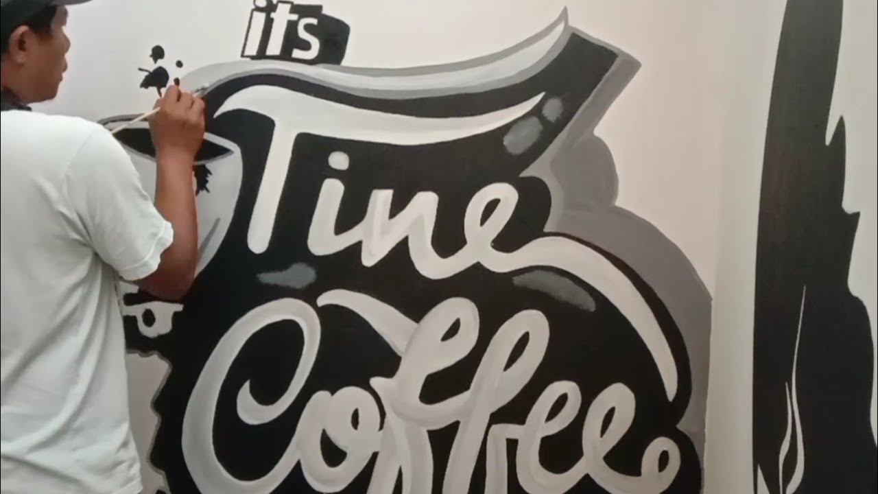 Gambar Mural dinding cafee
