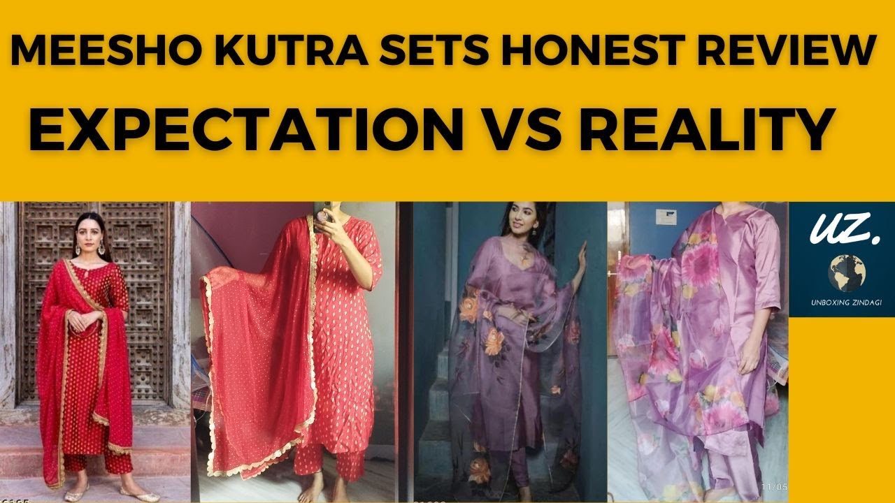 MEESHO KURTA SETS HONEST REVIEW | KUTRA SETS UNDER 650/- EXPECTATION VS REALITY | KURTA SETS REVIEW