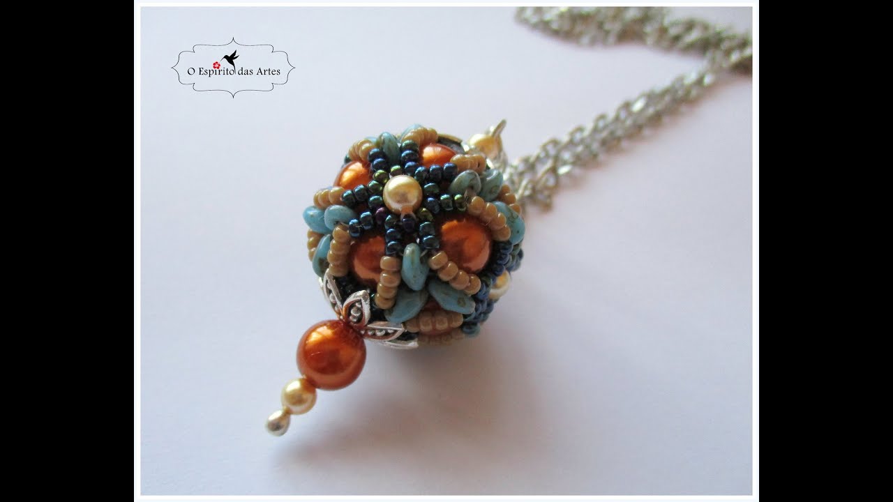 Mystic Pearl Beaded Bead with superduos and 8 and 4mm pearls - Beading Tutorial