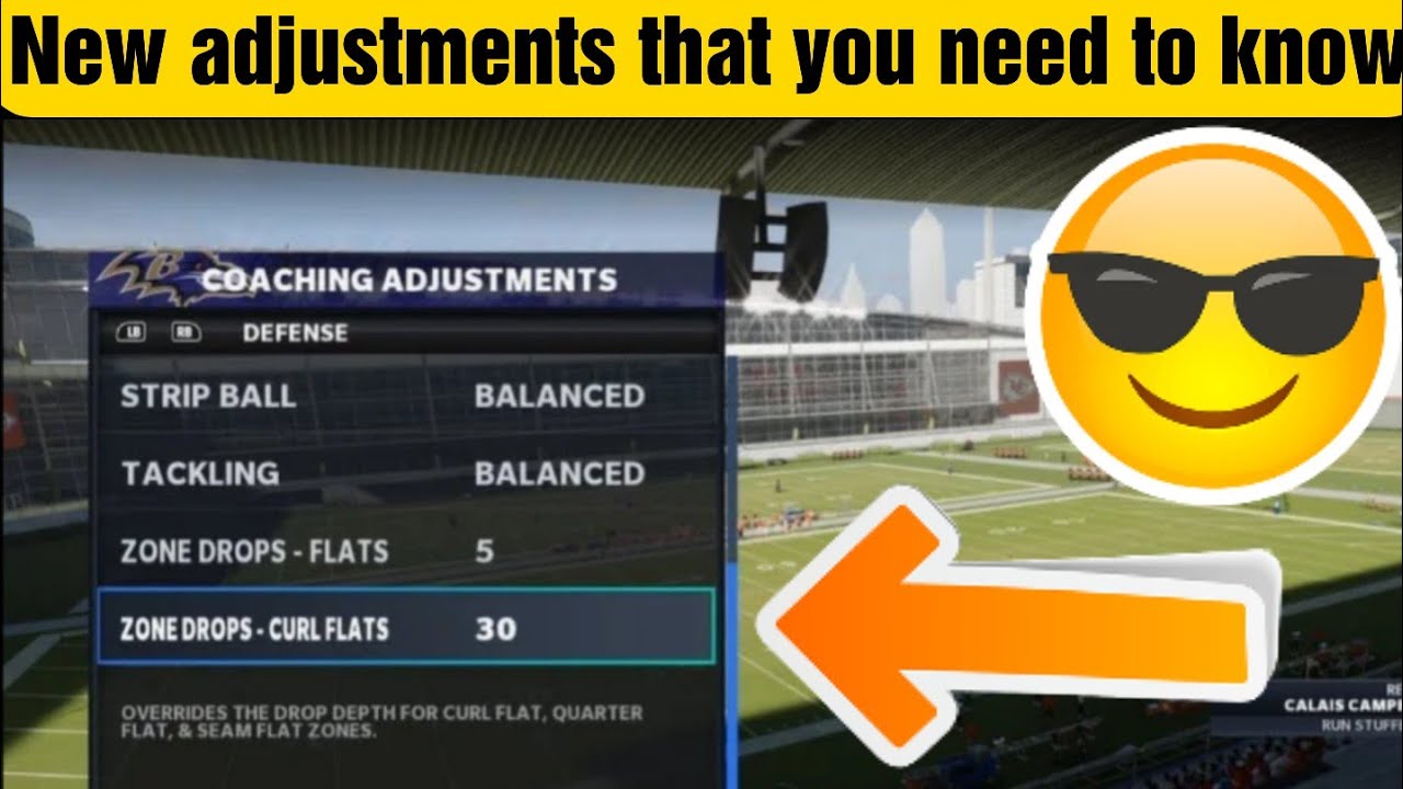 Zone drop adjustments madden 21