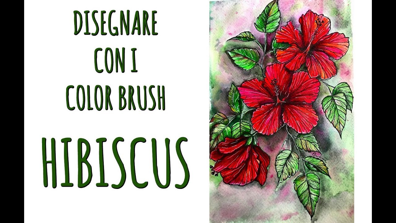 Disegnare e dipingere con ColorBrush : HIBISCUS  Arte per Te
