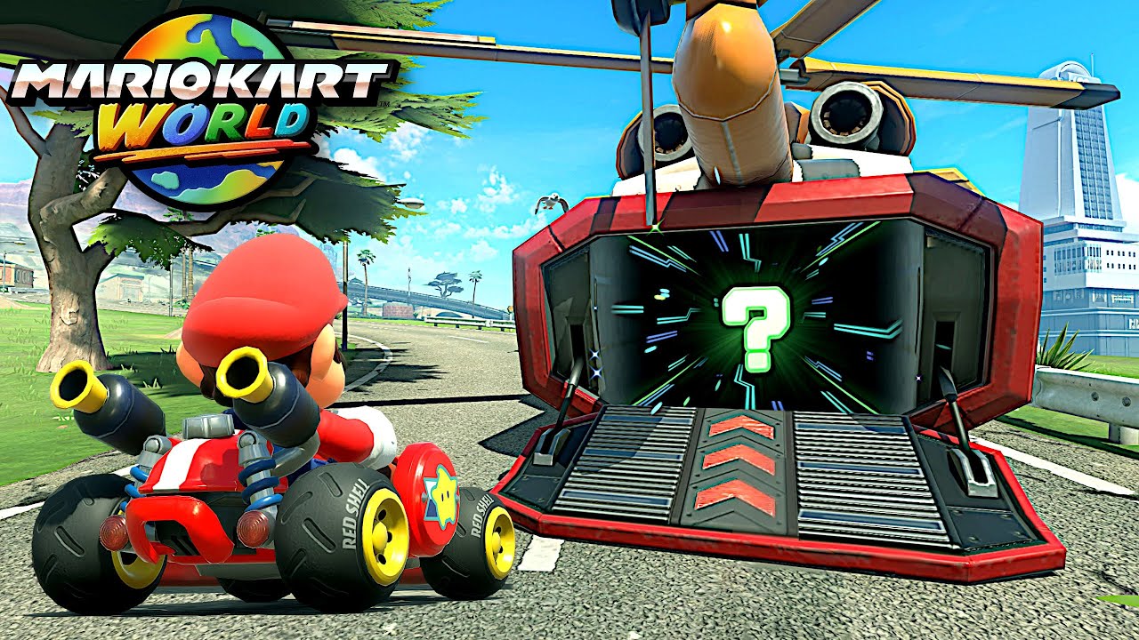 On VOLE un HÉLICOPTÈRE sur MARIO KART WORLD !