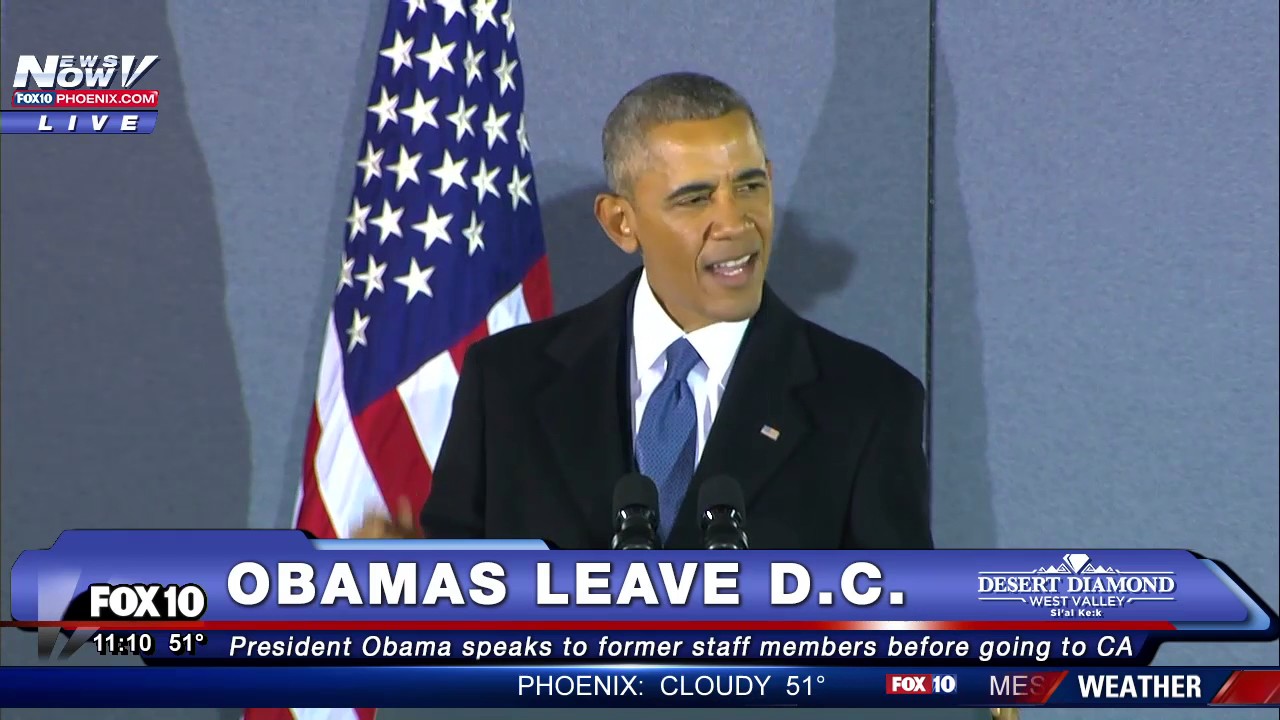 FNN: President Obama's FINAL Farewell Speech - Speaks to Former Staff at Joint Base Andrews