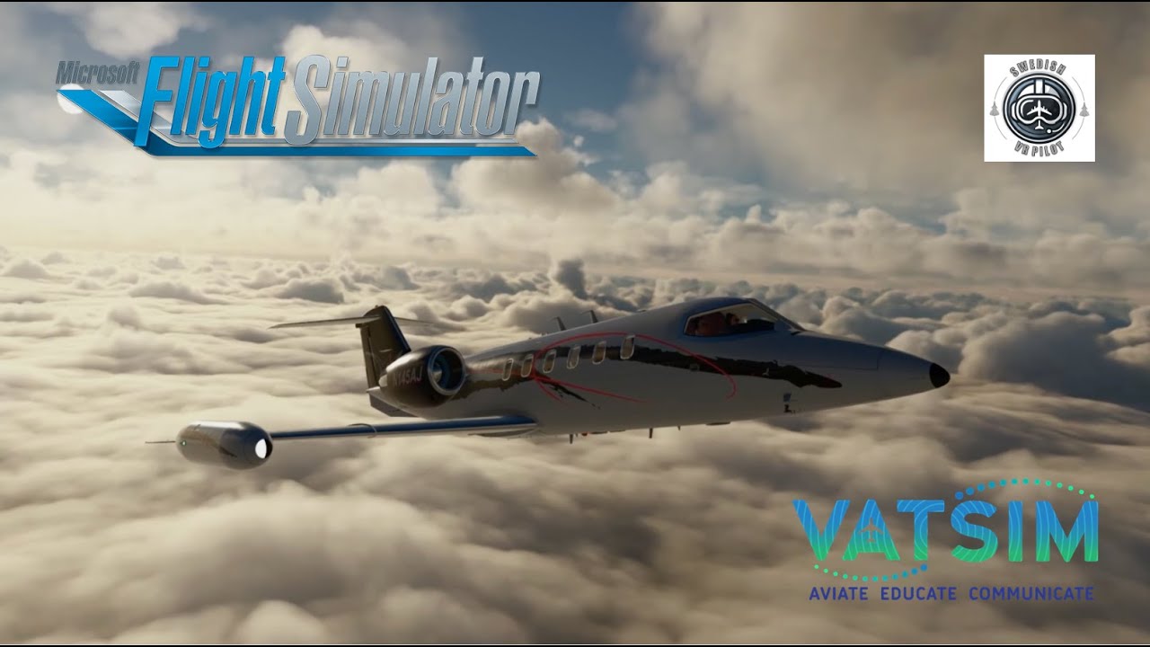 Gusty Low Visibility Approach into Billund | Learjet 35A in VR | EDDH to EKBI | VATSIM