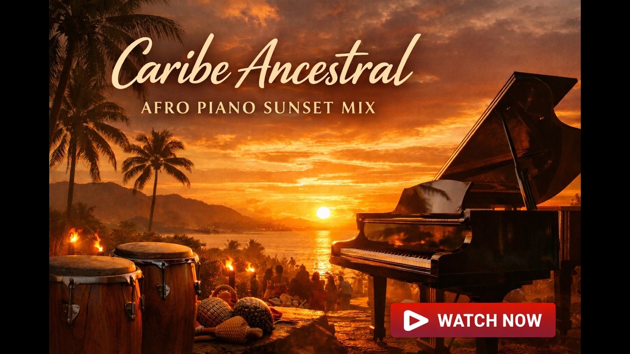 Caribe Ancestral 🌅 Afro Piano Sunset Mix | Organic Deep Groove 122 BPM