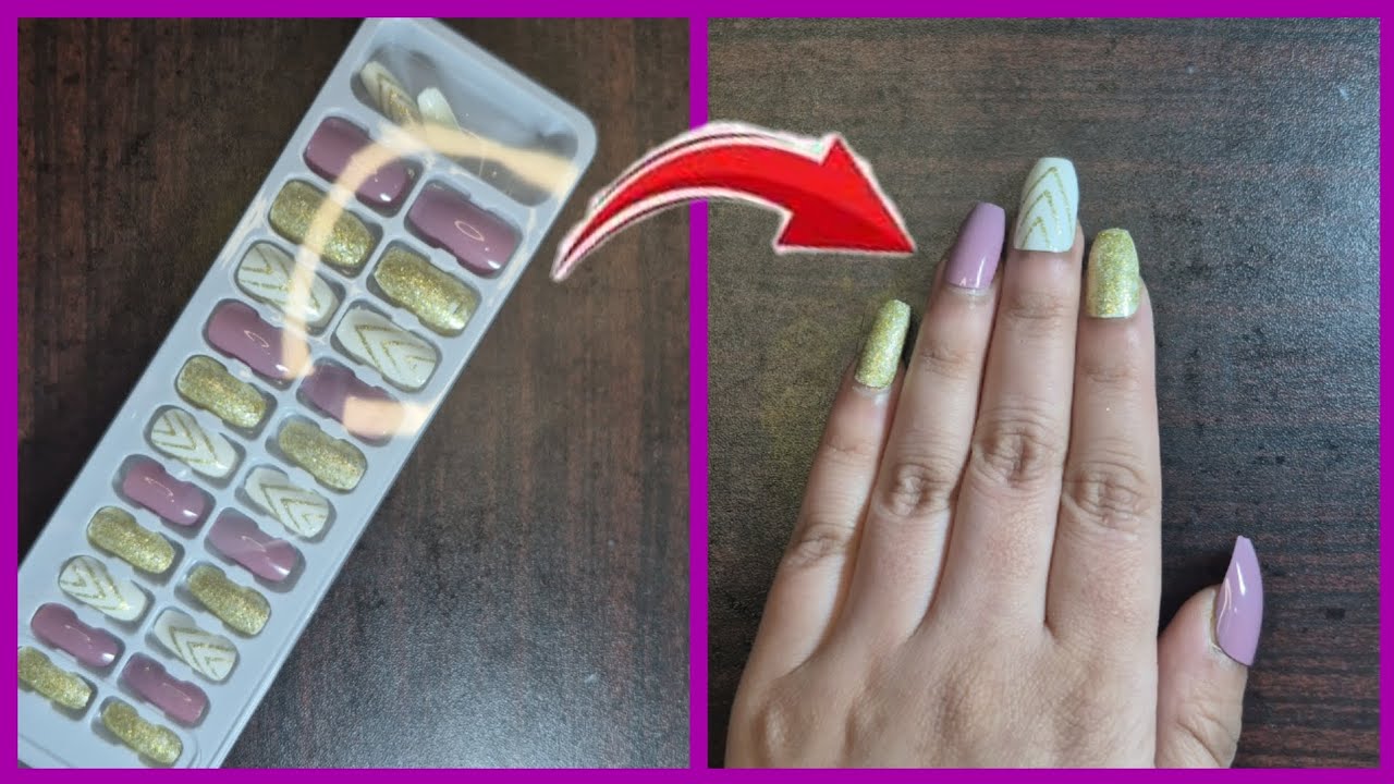 Fake nails at home 💅💖 || Multi colour nail extention at home 💅💖