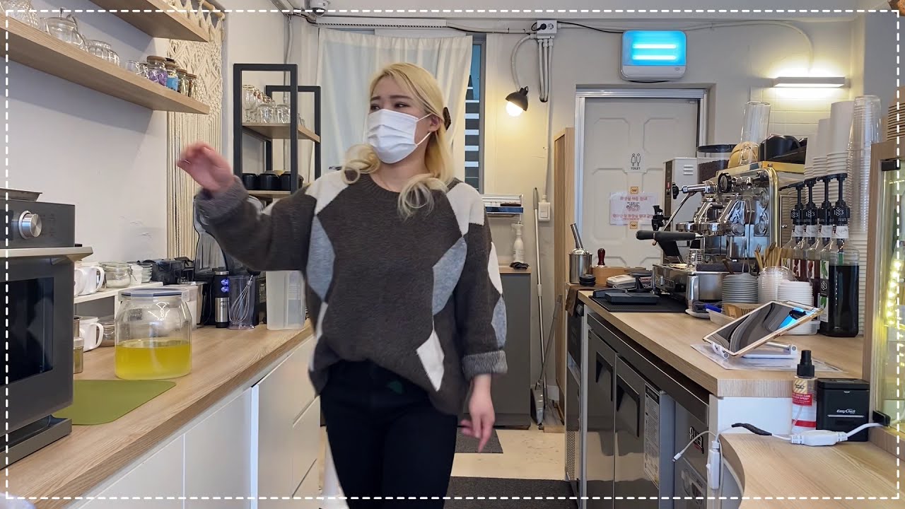 [cafe vlog] 1인카페사장이 일하는방법 #1 :: 진짜 일만하는 동영상 /1인카페 1인카페사장 1인카페브이로그 :: 일하는 곰사장