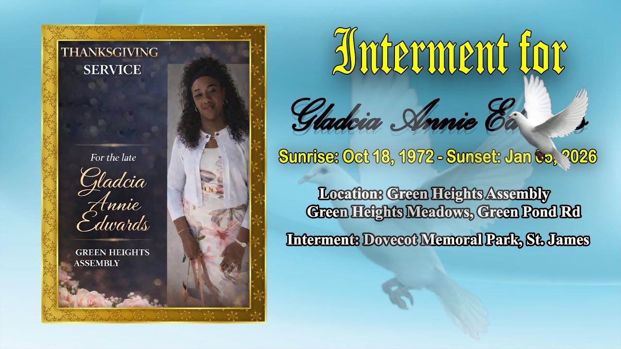 Interment for Gladcia Annie Edwards