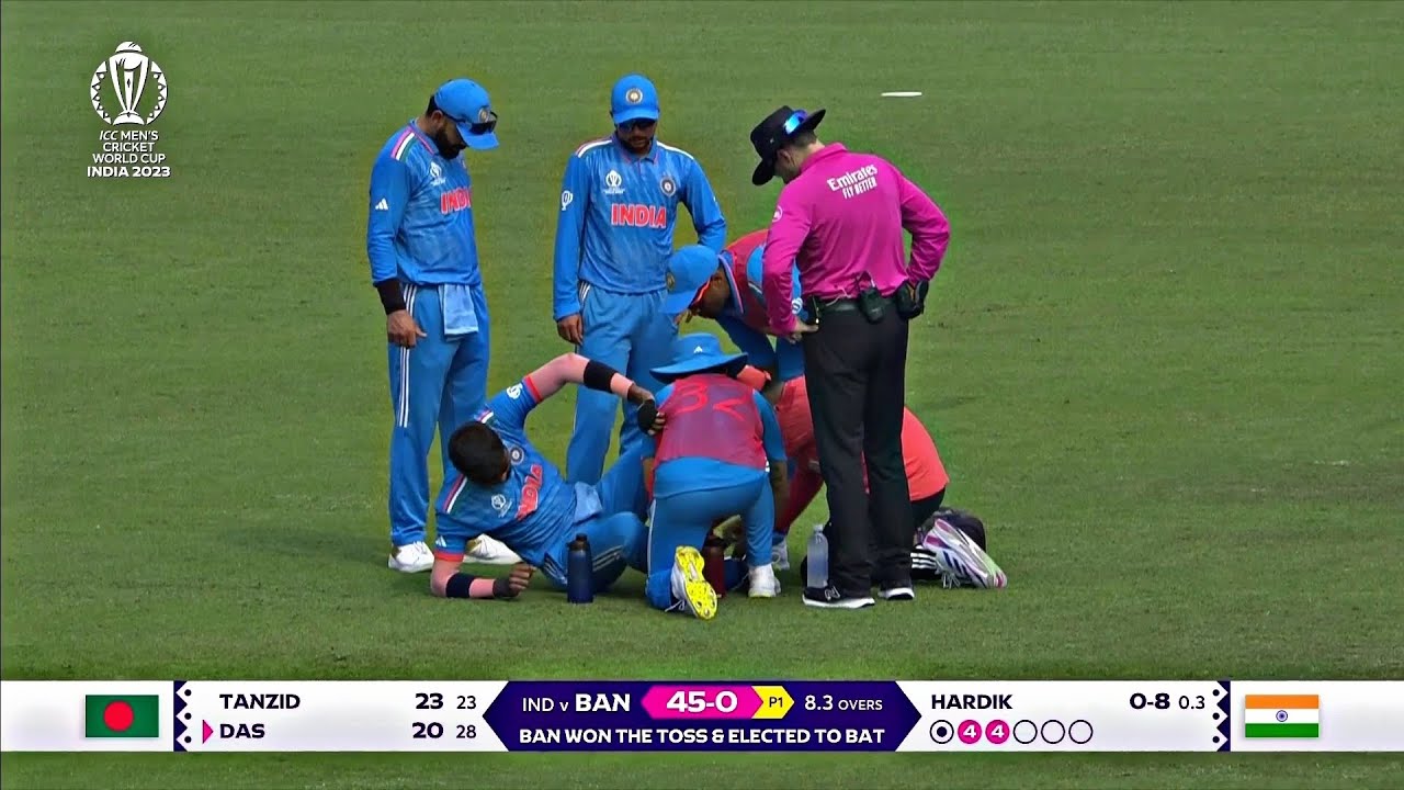 Hardik Pandya injury today l Hardik Pandya ankle injury update l India vs Bangladesh Highlights l