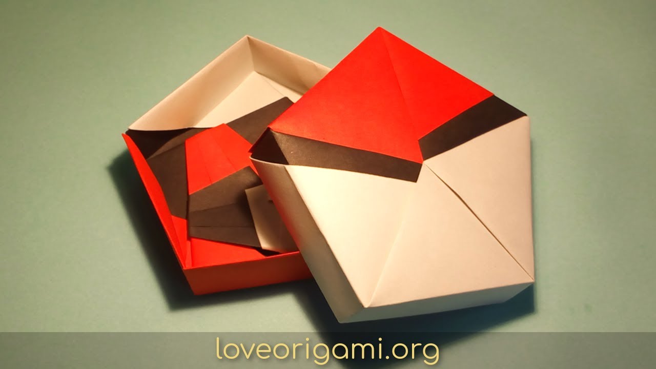 Origami Box - How to make an Origami Gift Box with Lid (Pentagon Origami Box)