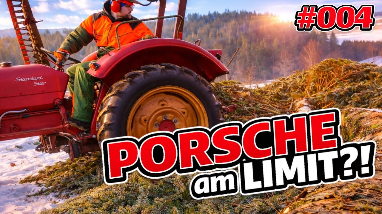 Porsche am LIMIT?! | Holz aufarbeiten mit Porsche Diesel 219 und Stihl 026 | Hoalbou