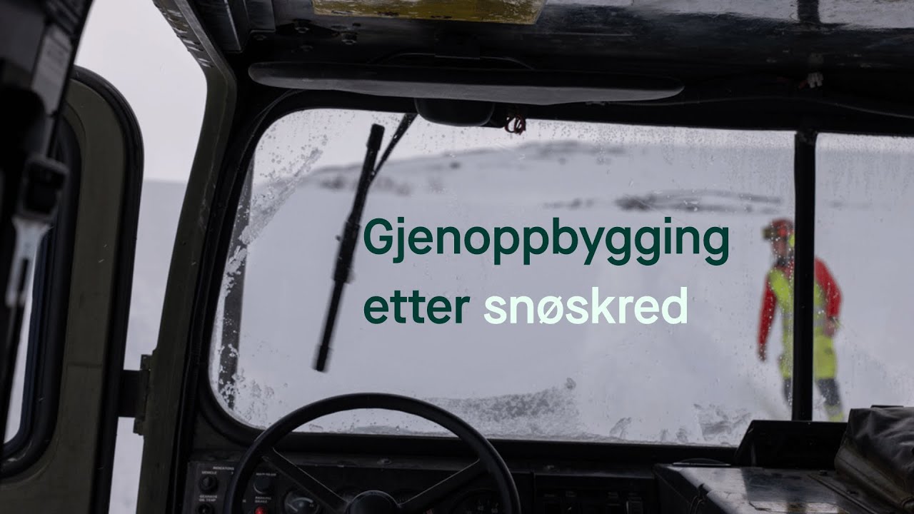 Gjenoppbygging av høyspentmast etter snøskred i Nord-Norge