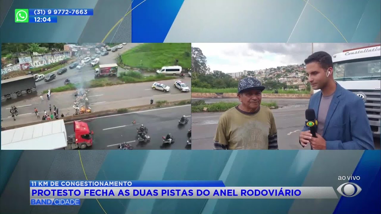 Moradores da Vila Maria fecham pistas do Anel Rodoviário