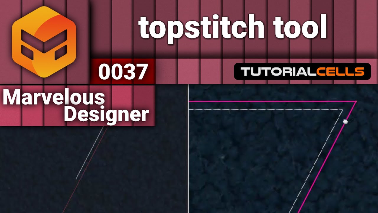 0037. topstitch tool in Marvelous Designer
