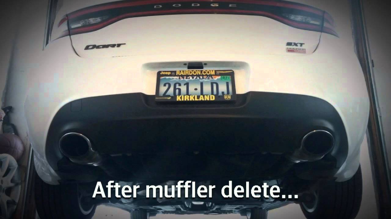 2013 Dodge Dart 1.4 Before + After Muffler Delete