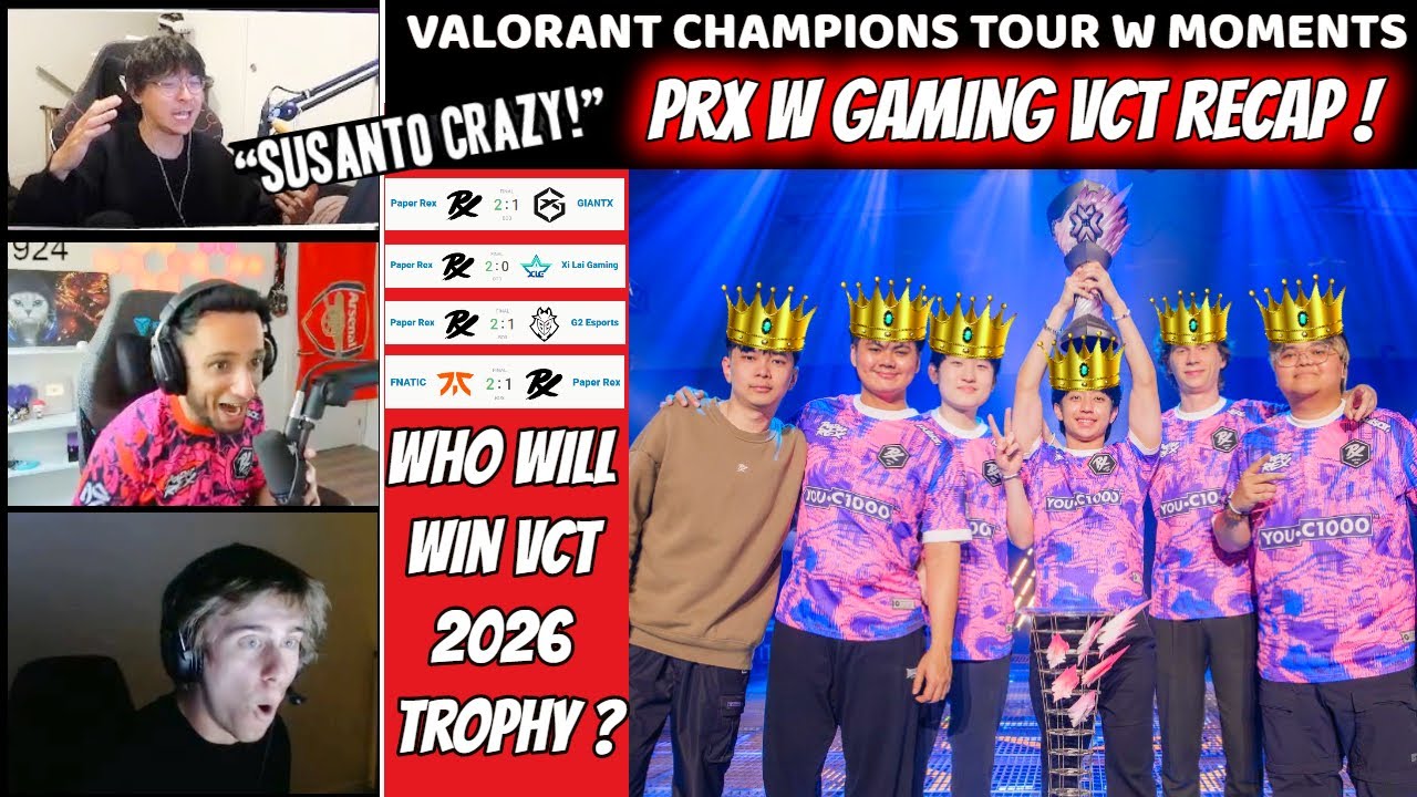 Valorant Streamers Reacts to PRX W Gaming Best Plays For 12 Minutes Straight! VCT RECAP