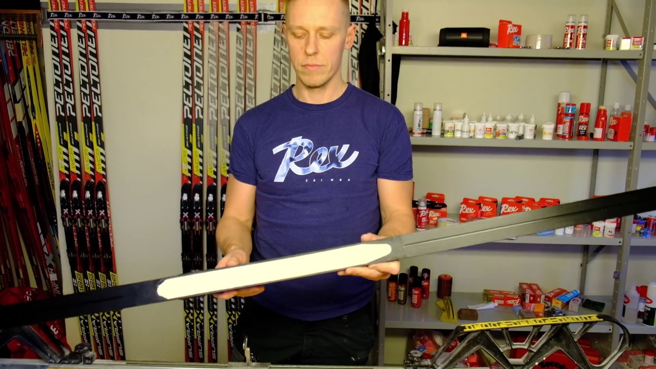 Changing the mohair insert on skin skis