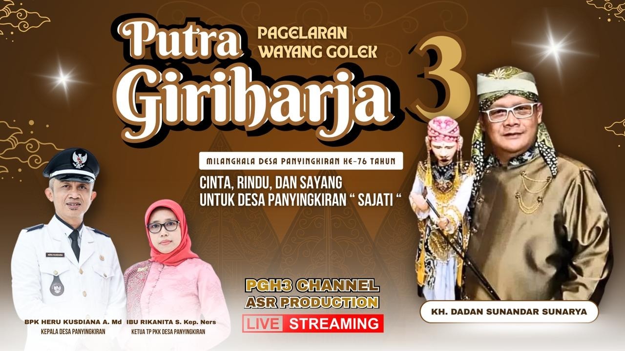 🔴Live Wayang Golek Putra Giriharja3 H. Dadan Sunandar Sunarya (PGH3)- Purwadadi Subang