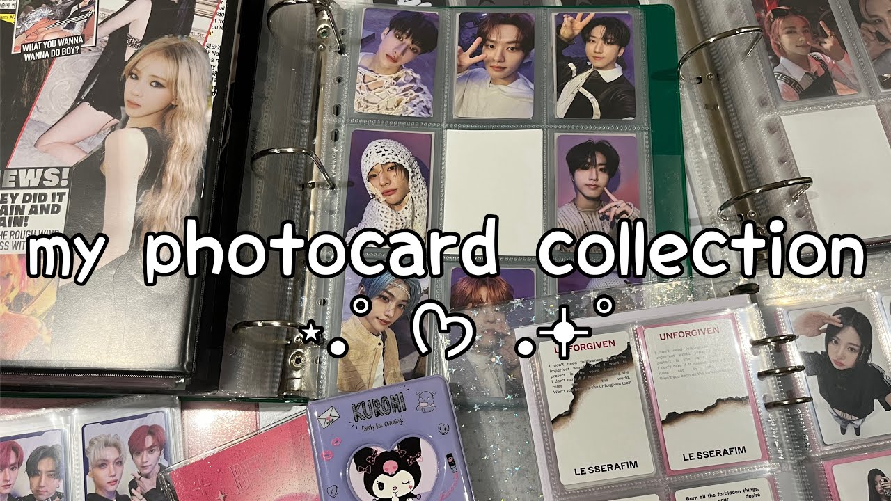 my entire kpop photocard collection ⋆.˚ ᡣ𐭩 .𖥔˚ june 2024 update (stray kids, aespa, loona, & more!)