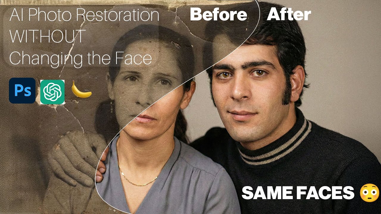 AI Photo Restoration WITHOUT Changing the Face (Perfect Prompt Method)