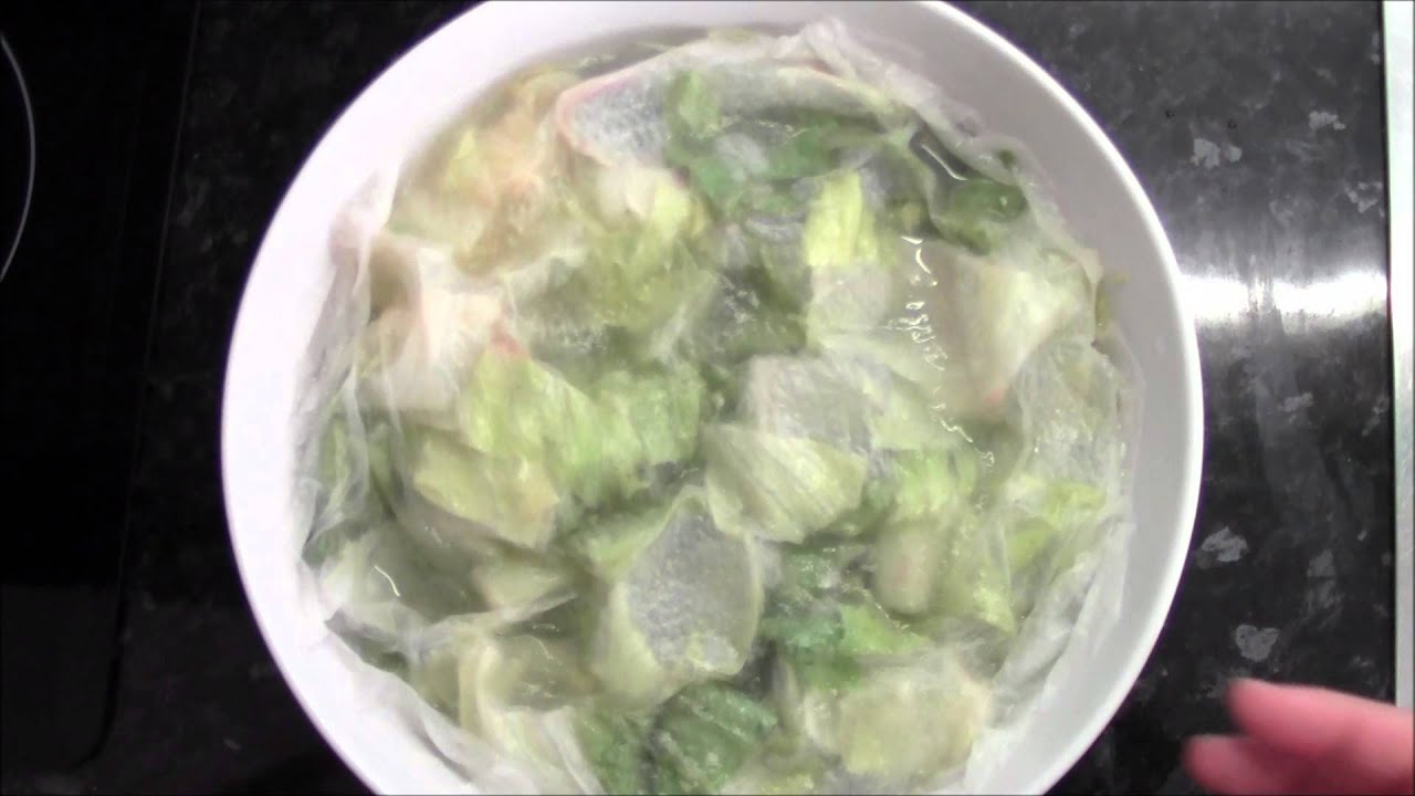 Lechuga lavada y cortada para varios días sin estropearse