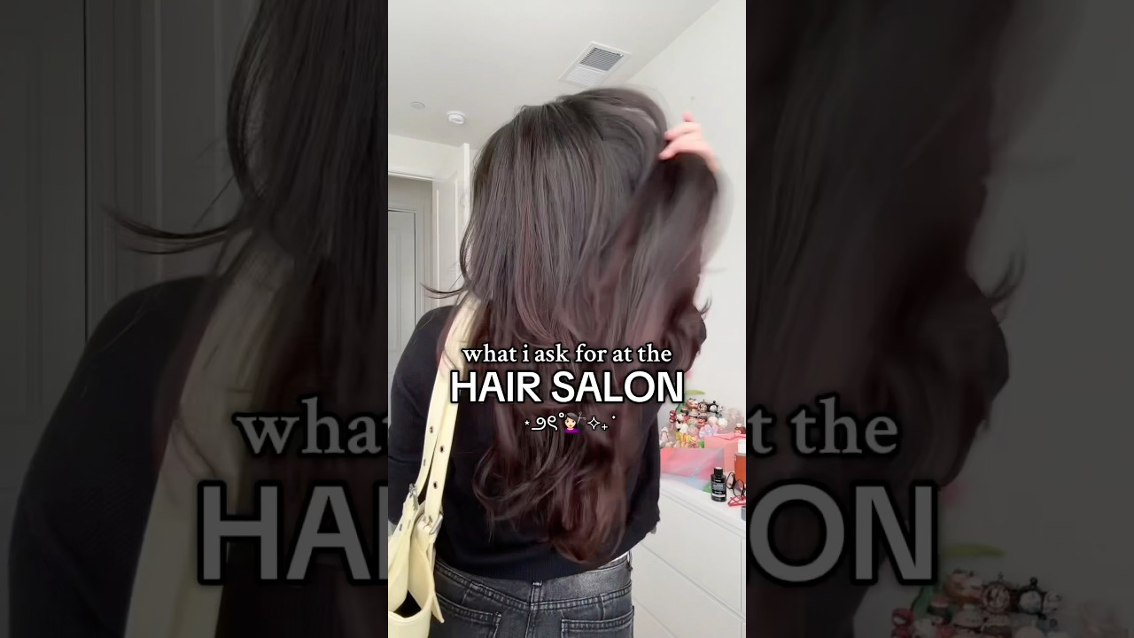 WHAT I ASK FOR AT THE HAIR SALON!!! highly asked question #haircut #hairinspo #hairsalon #glowup