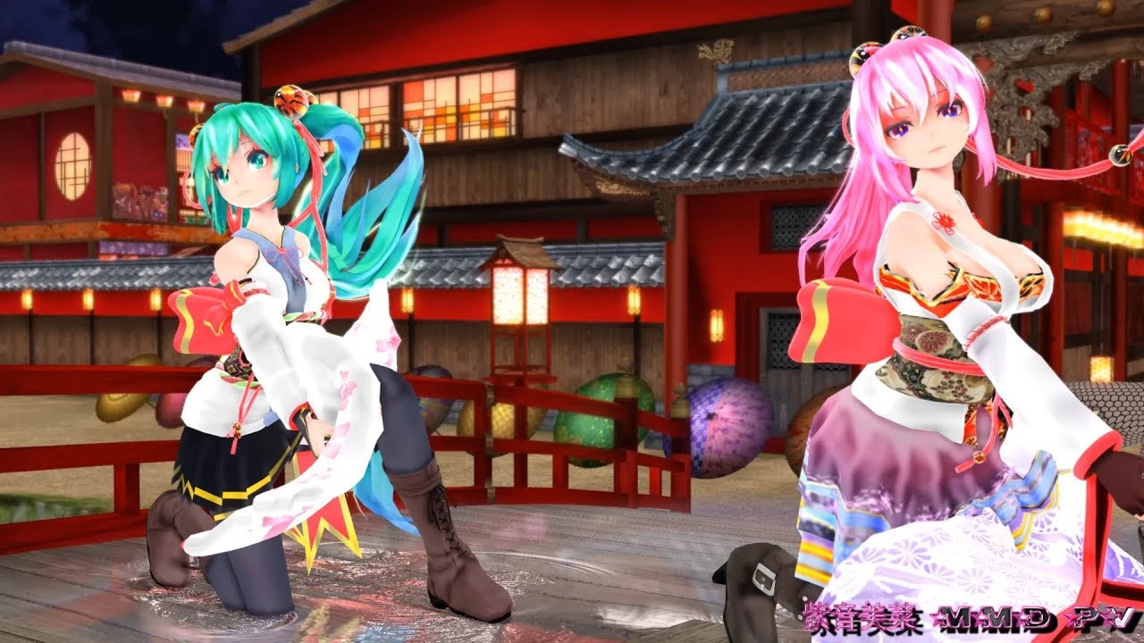 MMD 2K【magnet】 Tda式改変 初音ミク 巡音ルカ Blooming Flower