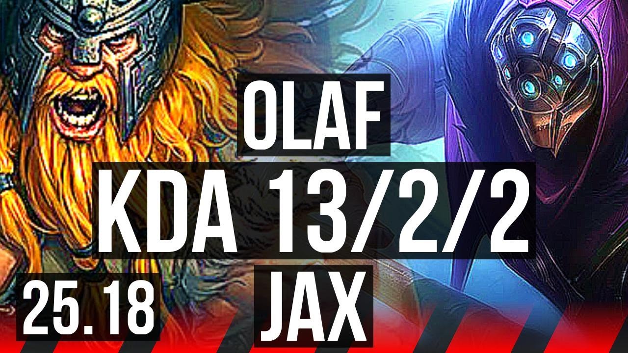 OLAF vs JAX (TOP) | 68% winrate, 7 solo kills, Legendary | KR Master | 25.18